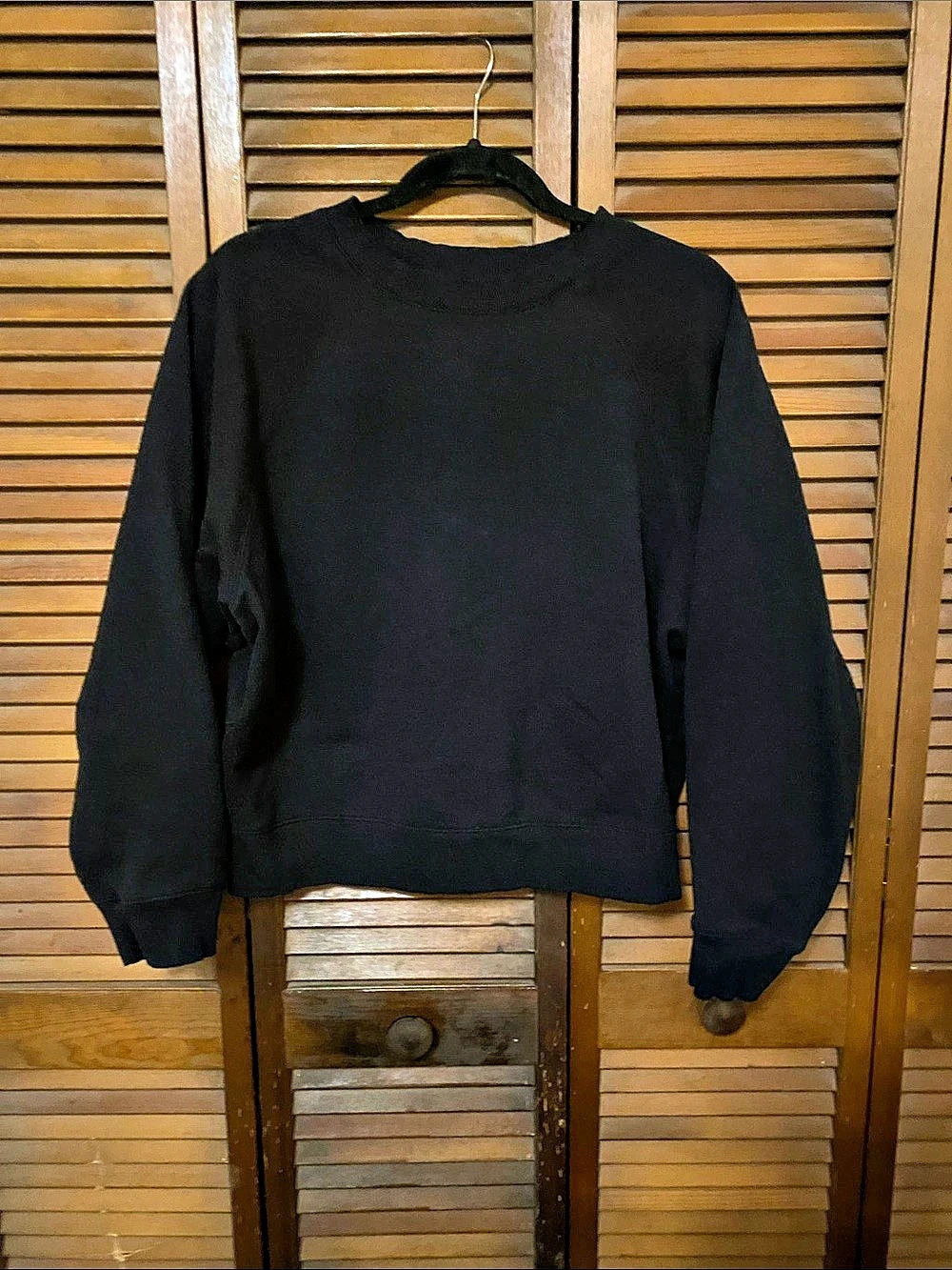 Old Navy Classic Length Crew-Neck Sweatshirt Black Size Large Like New